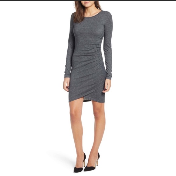 Long sleeve T-shirt material dress